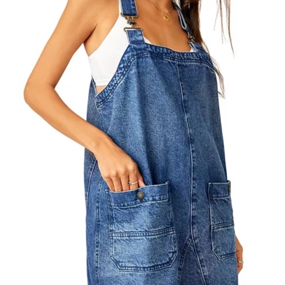 Free People Overall Smock Mini Top (XS) - Picture 3 of 5